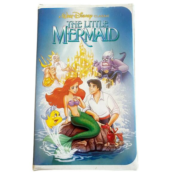 Vintage DISNEY THE LITTLE MERMAID BANNED COVER 1989 VHS The Classics - Picture 1 of 12